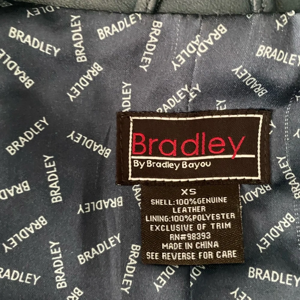 Bradley Bayou Teal Leather Jacket - Picture 7 of 9